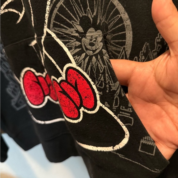Disney Parks Large Authentic Minnie Mouse Sweatshirt Hoodie With Ears Bow - Picture 6 of 7
